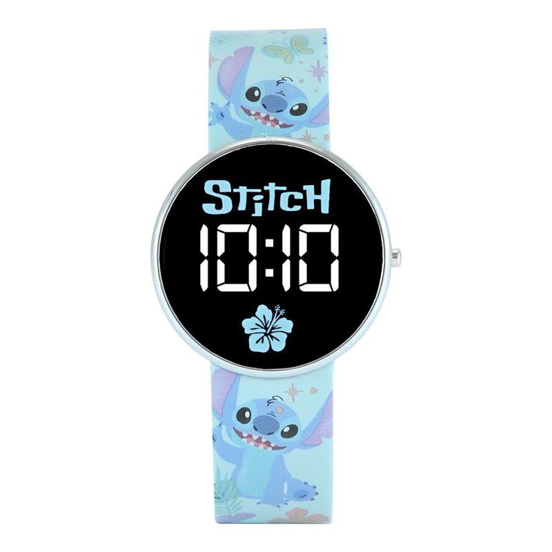 Reloj LED Infantil Disney Stitch en Color Azul Claro