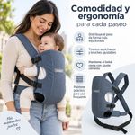 Cargador de Bebé Tipo Mochila 6606 con Tirantes Acolchados Ajustables Color Azul