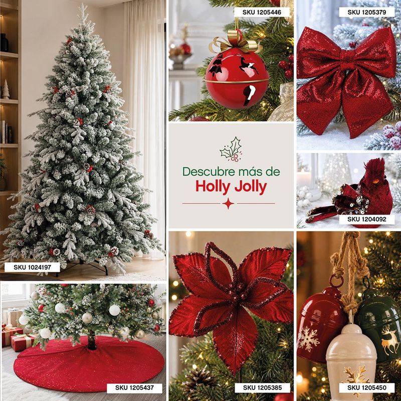 Lazo Decorativo Navideño Rojo de Poliéster 35 x 34 x 16 cm