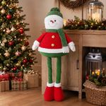 Muñeco de Nieve Navideño Extendible hasta 90 Cm para Decoración Interior