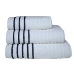 Toalla De Baño 76X132 Cm Blanco Y Smoke - Viva