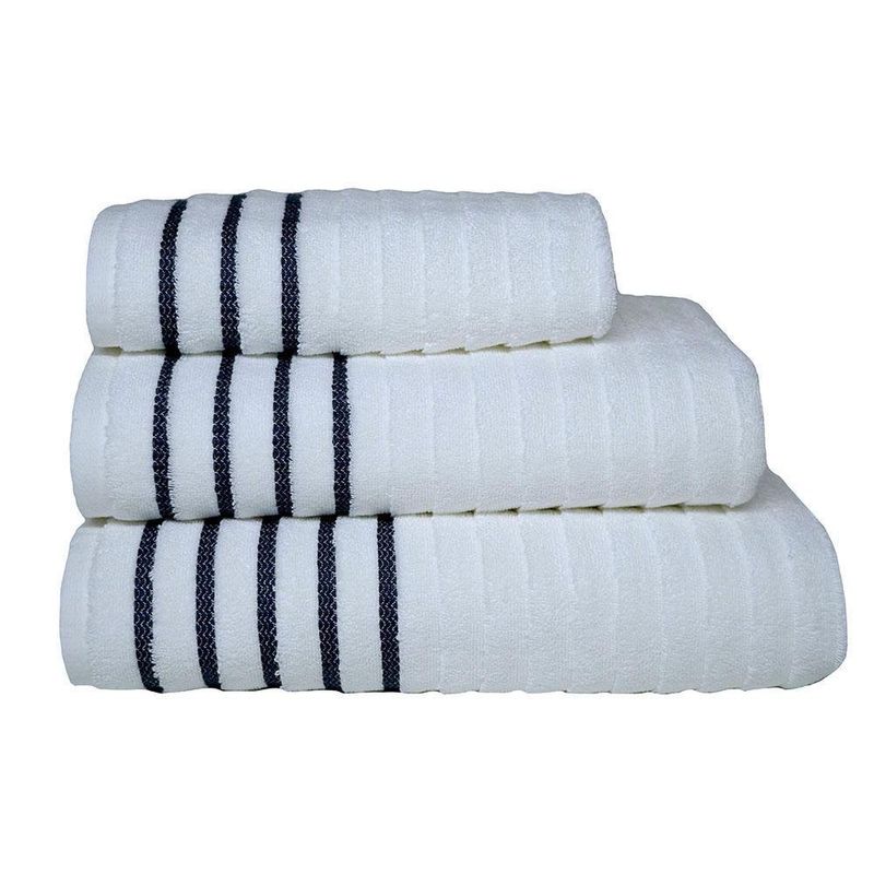 Toalla De Baño 76X132 Cm Blanco Y Smoke - Viva