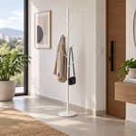 Colgador de Sacos Metalico Blanco 27x27x173 cm