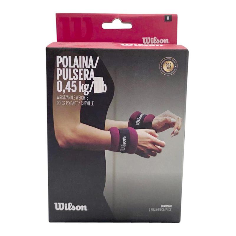 Pesas Muñequera y Tobillera de 1 Libra para Entrenamiento Deportivo Color Rojo, 1 Par