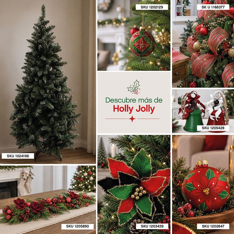 Candelero Navideño con Magnolias y Follaje de 75 cm Corinto y Verde para Centro de Mesa