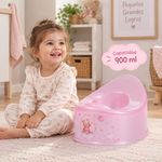 Bacinica para Entrenamiento de Bebé 900 mL Diseño de Oso Rosa Antideslizante