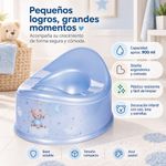 Bacinica para Entrenamiento de Bebé 900 mL Diseño de Oso Celeste Antideslizante