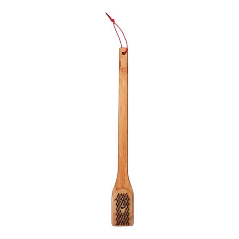 Cepillo para Limpieza de Parrilla de Bambú con Cerdas Densas 46 Cm Color Café