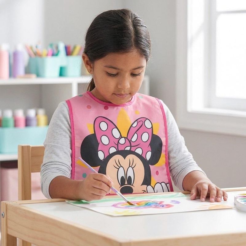 Gabacha Infantil Diseño Minnie Talla S con Cierre Lateral y Tela Resistente al Agua