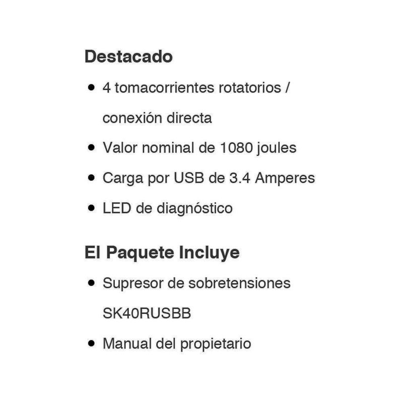 Protector De Pared 4 Entradas Giratorios - Tripp Lite