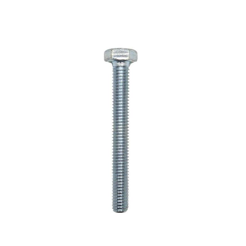 Tornillo Hexagonal Métrico Galvanizado M6 x 50 mm Rosca Gruesa en Bolsa de 10 Unidades