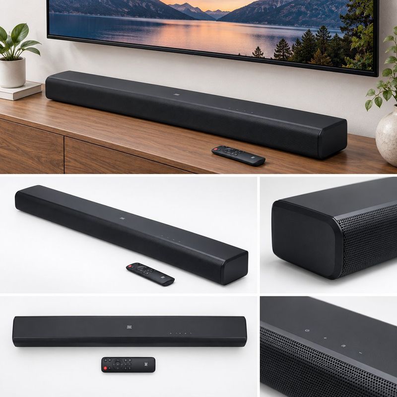 Kit Barra de Sonido Cinema SB510 de 200 W y Audífonos Tune 310C con Conexión USB-C Negro, 2 Piezas