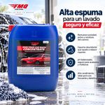 Shampoo Automotriz Concentrado High Foam de 5 Gal para Lavado de Autos a Mano o con Hidrolavadora Alta Espuma