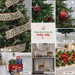 Falda para Árbol de Navidad 120 cm Beige con Estrellas Doradas