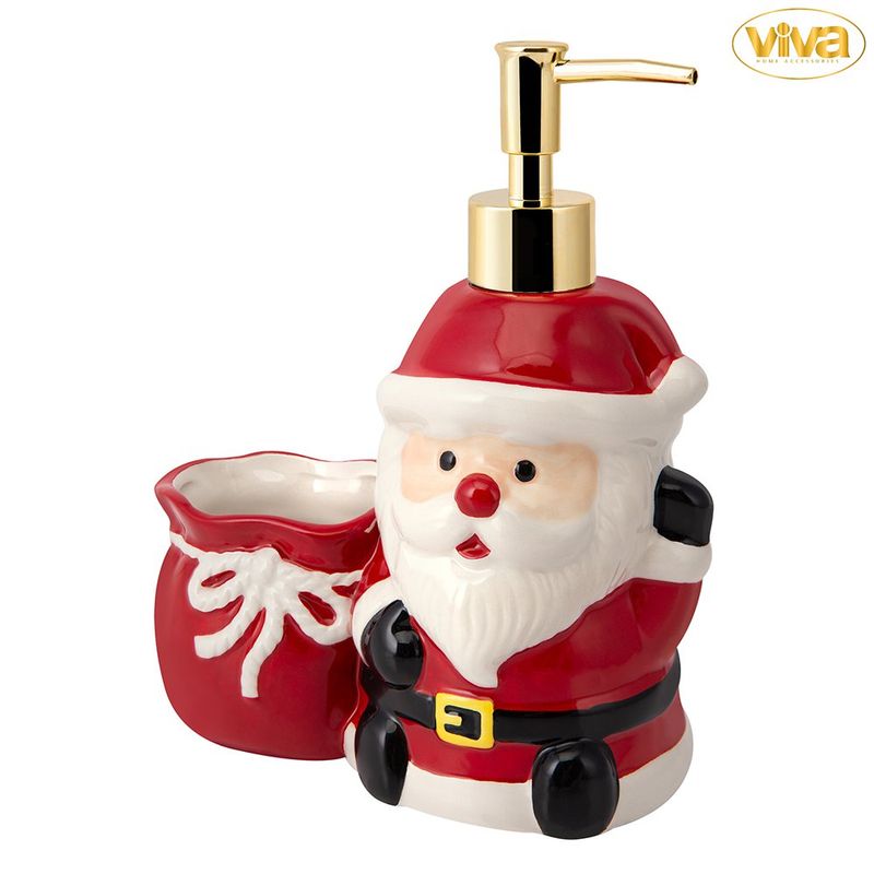 Dispensador de Jabón Líquido Navideño con Organizador Santa Claus
