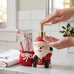 Dispensador de Jabón Líquido Navideño con Organizador Santa Claus