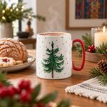 Taza Navideña con Diseño de Árbolito Color Blanco