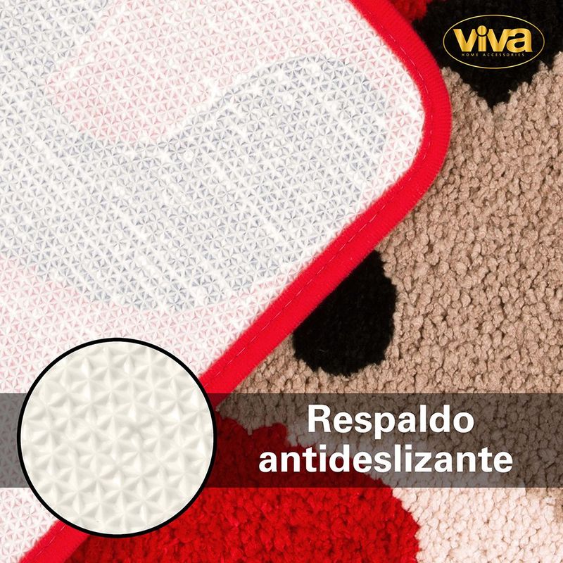 Alfombra de Baño Reno Navideño Roja