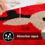 Alfombra de Baño Reno Navideño Roja
