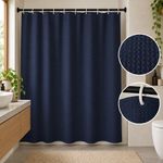 Cortina de Baño 180 x 180 Cm con Ganchos Color Azul
