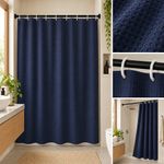 Cortina de Baño 180 x 180 Cm con Ganchos Color Azul