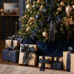 Listón Decorativo Navideño Azul 6.35 cm × 9.1 m