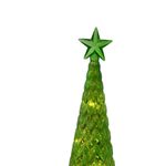 Árbol de Vidrio con Movimiento y Luz LED de 39 cm para Decoración Navideña Verde