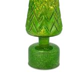 Árbol de Vidrio con Movimiento y Luz LED de 39 cm para Decoración Navideña Verde