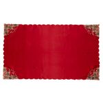 Mantel Navideño con Diseño de Piñas de 152 x 213 cm Rojo