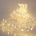 Serie Navideña de 240 Micro LED con Estrellas para Exterior Luz Cálida