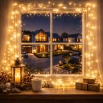 Serie Navideña de 240 Micro LED con Estrellas para Exterior Luz Cálida