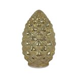Piña de Vidrio con Luz LED de 24 cm para Decoración Navideña Dorado