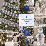Muñeco de Nieve Decorativo Frosty de 21 x 21 x 38 cm Color Blanco y Gris