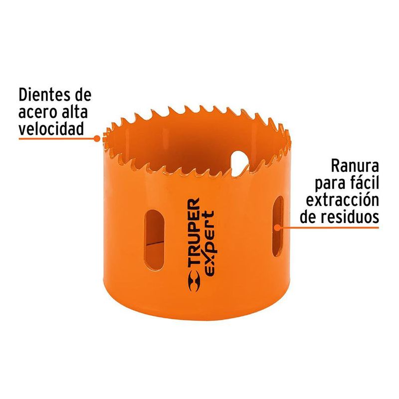 Broca Sierra Bimetálica para Metal y Madera de 2-3/8 Plg