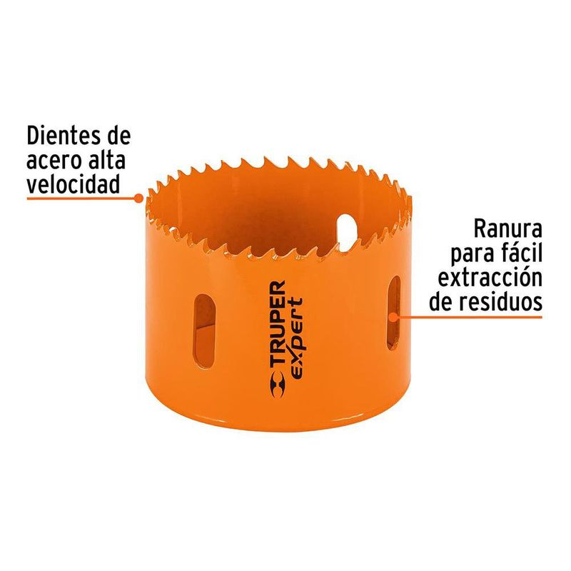 Broca Sierra Bimetálica para Metal y Madera de 2-3/4 Plg