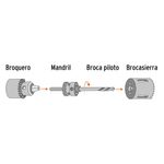 Broca Sierra Bimetálica para Metal y Madera de 2-3/4 Plg