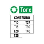 Juego de 7 Puntas Torx de Acero S2 de 2 Plg con Organizador