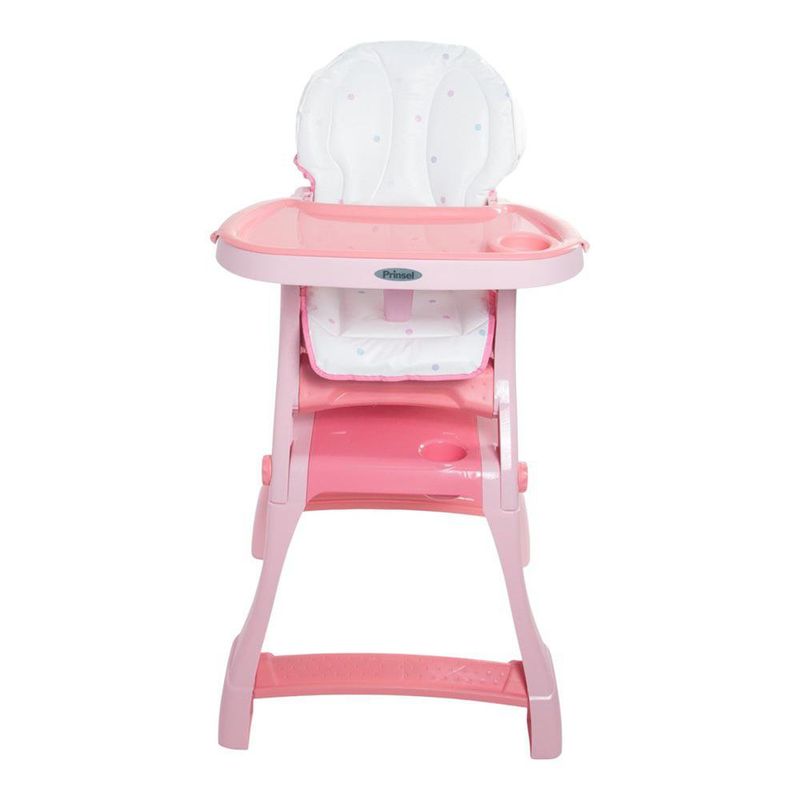 Silla de Bebé para Comer Kínder 2 en 1 Estampados de Triángulos Color Verde y Celeste