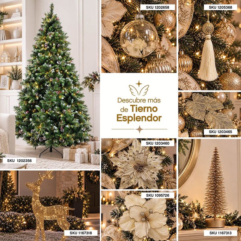 Árbol Decorativo Dorado con Brillo