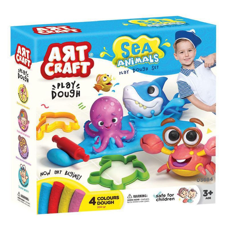 Set De Plasticina Animales Marinos 3D - Dede