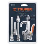 Kit de Pistola Sopleteadora con 5 Boquillas 1/4 Plg NPT