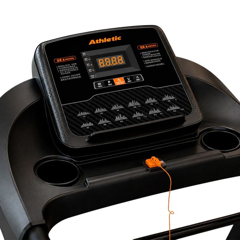 Caminadora Eléctrica Plegable Athletic Vision 530T Plus de 2 HP con Inclinación Manual y Porta Tablet Negro