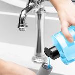 Cepillo con Dispensador de Jabón de Doble Cara con Esponja y Cerdas para Cocina o Baño Gris