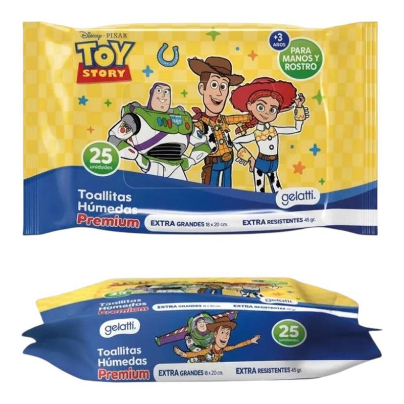 Toallitas Húmedas Toy Story Extra Grandes para Manos y Rostro 25 Unidades