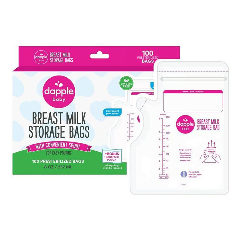 Bolsas para Almacenar Leche Materna Preesterilizadas 237 ml 100 Unidades