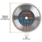 Disco de Sierra Circular para Aluminio de 12 Plg 100 Dientes