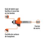 Fresa para Router Pecho Paloma de 1-1/8 Plg con Balero