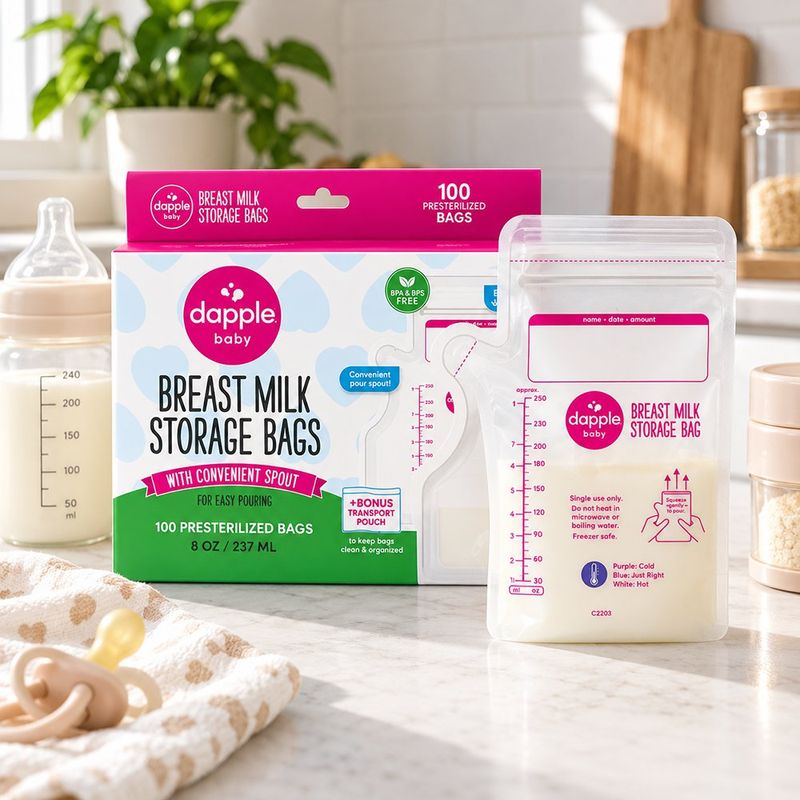 Bolsas para Almacenar Leche Materna Preesterilizadas 237 ml 100 Unidades