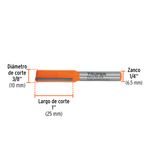 Fresa Recta para Router de 2 Filos de 3/8 Plg