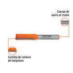 Fresa Recta para Router de 2 Filos de 3/8 Plg